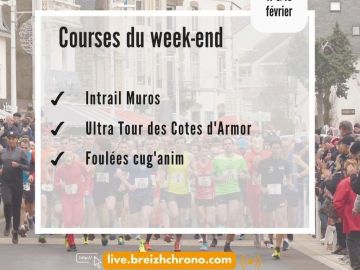 Retrouvez nos équipes sur les événements du week-end :

Intrail-Muros à Saint-Malo  
Ultra Tour des Côtes d'Armor 
Cug Anim 

Vous pouvez suivre le live des...