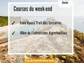 Chronos du week-end - 24 & 25 février

Ce week-end, c'est en Charente Maritime que notre équipe se rend avec les 10km de l'athlétisme Aigrefeuillais -  UNION...